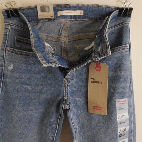 536436.....Levis 711 Skinny Jeans Size 24 W24 L32 - Picture 4 of 6